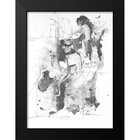 Graphite Abstract I Black Modern Wood Framed Art Print by Willett, Michael