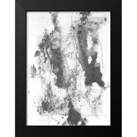 Graphite Abstract III Black Modern Wood Framed Art Print by Willett, Michael