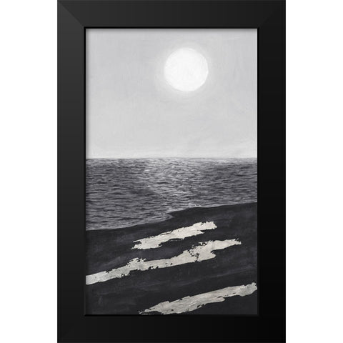Silver Shoreline I Black Modern Wood Framed Art Print by Willett, Michael
