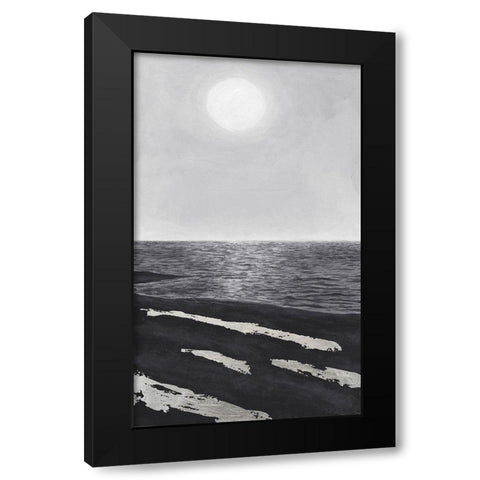 Silver Shoreline II Black Modern Wood Framed Art Print by Willett, Michael