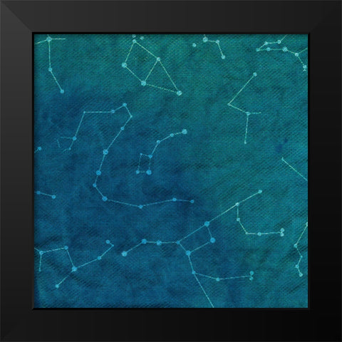 Indigo Constellations I Black Modern Wood Framed Art Print by Sizemore, Natalie