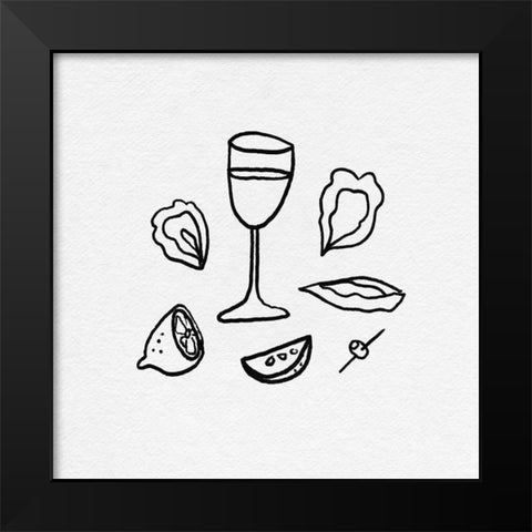 Late Lunch I Black Modern Wood Framed Art Print by Sizemore, Natalie