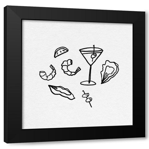 Late Lunch II Black Modern Wood Framed Art Print with Double Matting by Sizemore, Natalie