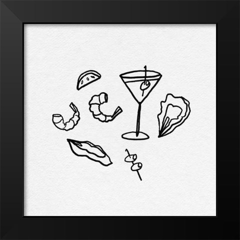 Late Lunch II Black Modern Wood Framed Art Print by Sizemore, Natalie