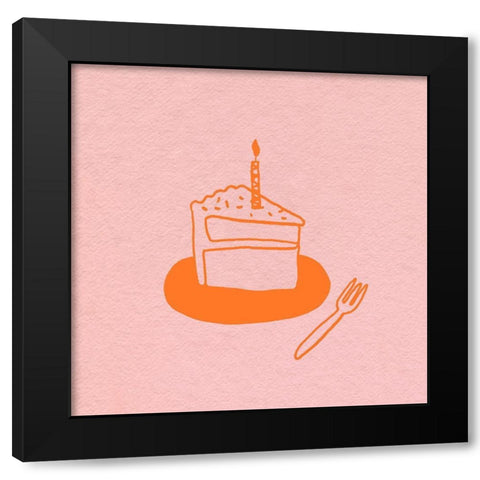 Lets Order Dessert II Black Modern Wood Framed Art Print with Double Matting by Sizemore, Natalie