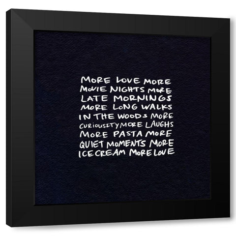 More Love II Black Modern Wood Framed Art Print with Double Matting by Sizemore, Natalie