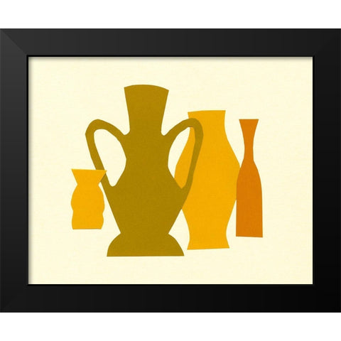 Posing Pottery I Black Modern Wood Framed Art Print by Sizemore, Natalie