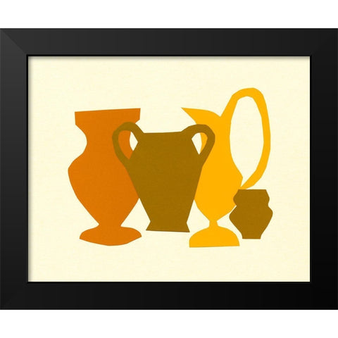Posing Pottery II Black Modern Wood Framed Art Print by Sizemore, Natalie