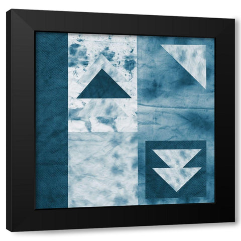 Quilted Texture I Black Modern Wood Framed Art Print with Double Matting by Sizemore, Natalie