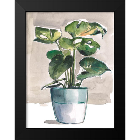 Potted Houseplant II Black Modern Wood Framed Art Print by Parker, Jennifer Paxton