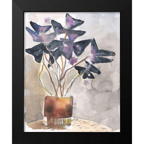Oxalis in Vase I Black Modern Wood Framed Art Print by Parker, Jennifer Paxton
