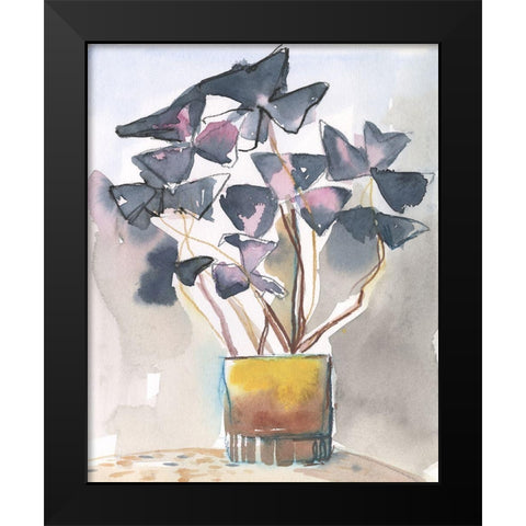 Oxalis in Vase II Black Modern Wood Framed Art Print by Parker, Jennifer Paxton