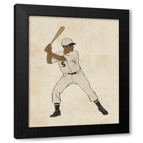 Sportsman V Black Modern Wood Framed Art Print by Barnes, Victoria