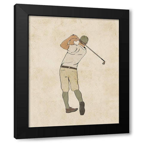 Sportsman VI Black Modern Wood Framed Art Print with Double Matting by Barnes, Victoria