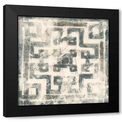 Ancient Textile Motif I Black Modern Wood Framed Art Print with Double Matting by Vess, June Erica