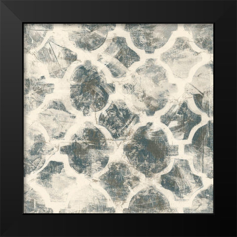 Ancient Textile Motif V Black Modern Wood Framed Art Print by Vess, June Erica