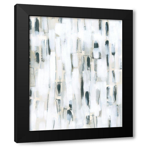 Cinder Marks II Black Modern Wood Framed Art Print with Double Matting by Vess, June Erica