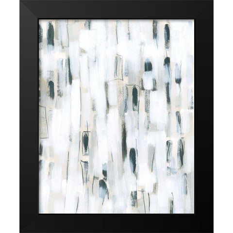 Cinder Marks II Black Modern Wood Framed Art Print by Vess, June Erica