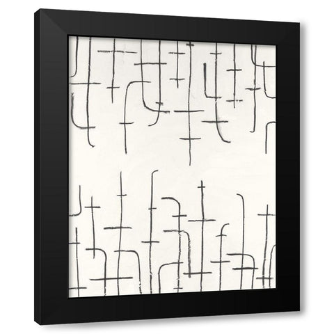 Vertical Arrangement I Black Modern Wood Framed Art Print by Willett, Michael