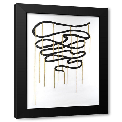 Weeping Ribbon I Black Modern Wood Framed Art Print by Willett, Michael