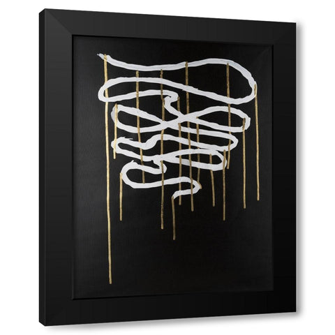Weeping Ribbon II Black Modern Wood Framed Art Print by Willett, Michael