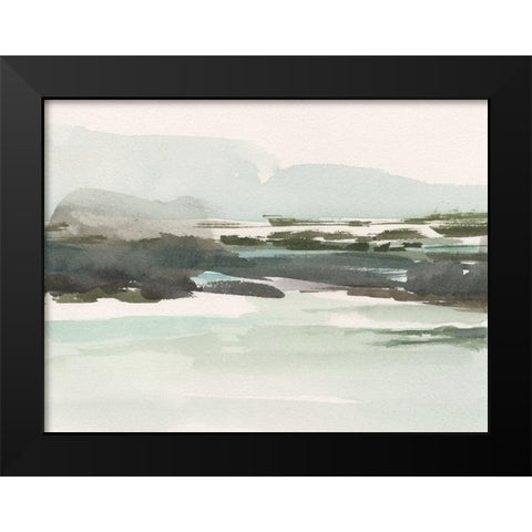 Turquoise Marsh I Black Modern Wood Framed Art Print by Harper, Ethan