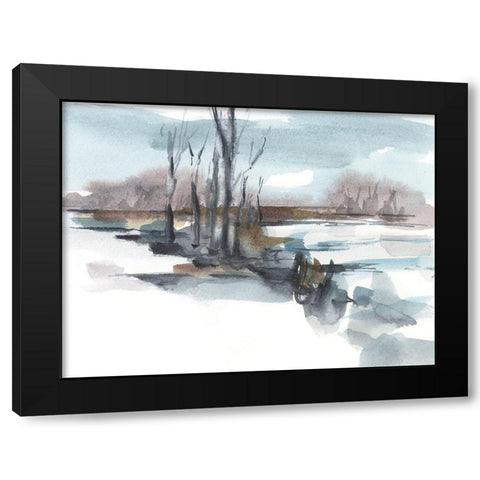 Winter Stream Watercolor II Black Modern Wood Framed Art Print by Harper, Ethan