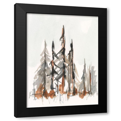 Rustic Evergreens II Black Modern Wood Framed Art Print by Harper, Ethan