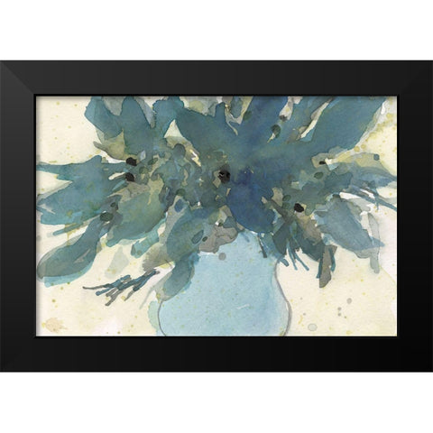 Blue Vintage Charm II Black Modern Wood Framed Art Print by Dixon, Samuel