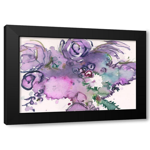 Lavender Floral Splendor II Black Modern Wood Framed Art Print by Dixon, Samuel