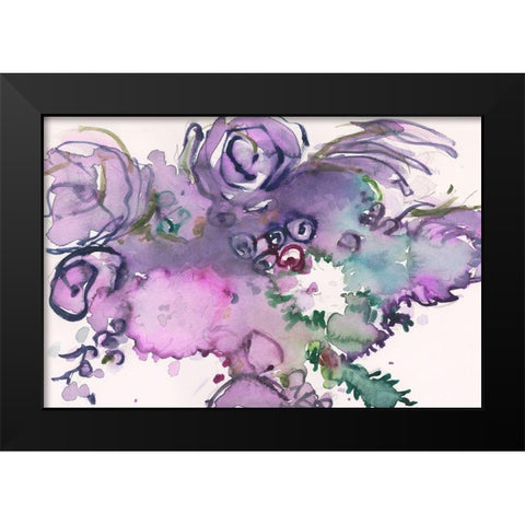 Lavender Floral Splendor II Black Modern Wood Framed Art Print by Dixon, Samuel