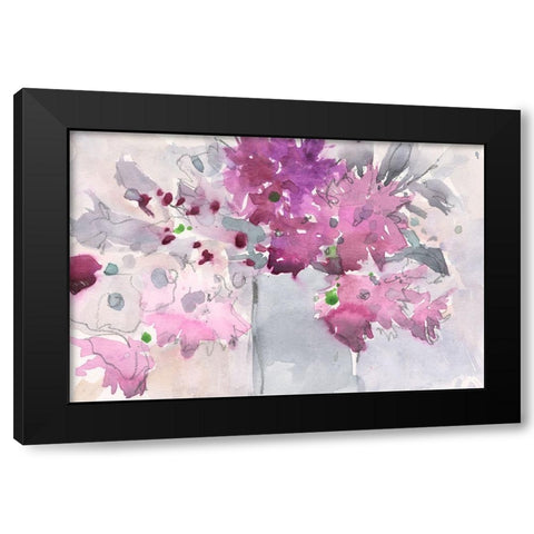 Floral Setting I Black Modern Wood Framed Art Print by Dixon, Samuel