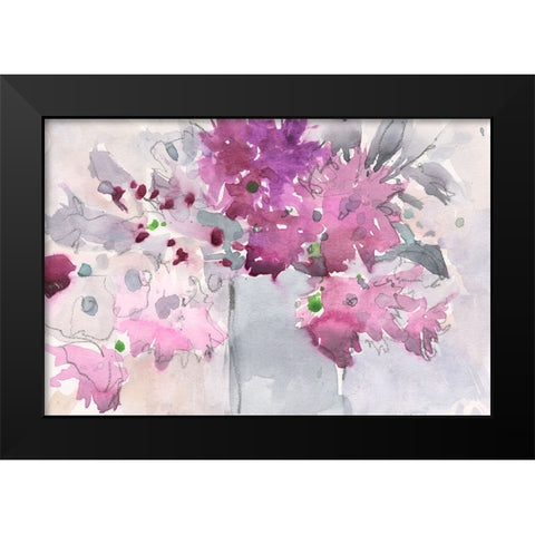 Floral Setting I Black Modern Wood Framed Art Print by Dixon, Samuel