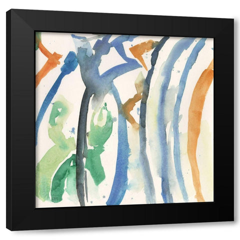 Spanish Tile I Black Modern Wood Framed Art Print with Double Matting by Dixon, Samuel