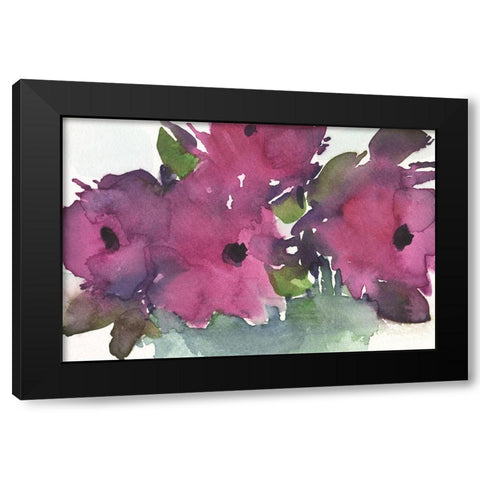Floral Pretty II Black Modern Wood Framed Art Print with Double Matting by Dixon, Samuel