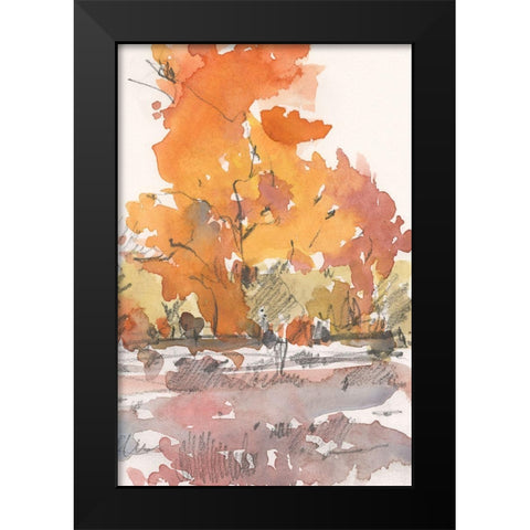 Watercolor Treeline Sketch II Black Modern Wood Framed Art Print by Dixon, Samuel