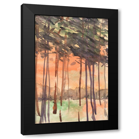 Between the Trees I Black Modern Wood Framed Art Print with Double Matting by Dixon, Samuel