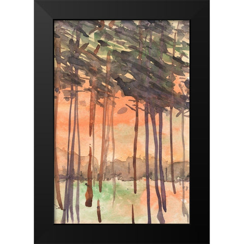 Between the Trees I Black Modern Wood Framed Art Print by Dixon, Samuel