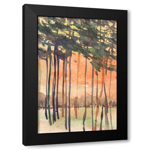 Between the Trees II Black Modern Wood Framed Art Print by Dixon, Samuel