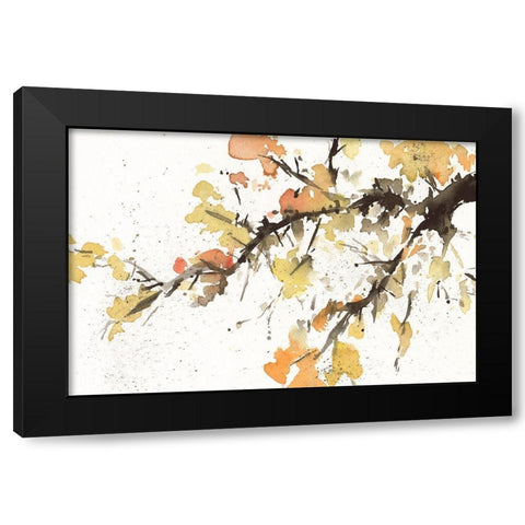 Watercolor Tree Branch II Black Modern Wood Framed Art Print with Double Matting by Dixon, Samuel