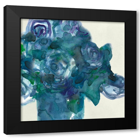 Turquoise Bunch II Black Modern Wood Framed Art Print by Dixon, Samuel