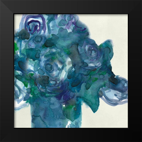 Turquoise Bunch II Black Modern Wood Framed Art Print by Dixon, Samuel