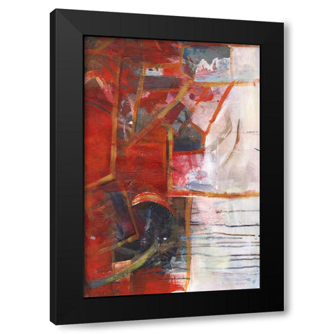 City Life IV Black Modern Wood Framed Art Print with Double Matting by Combs, Joyce