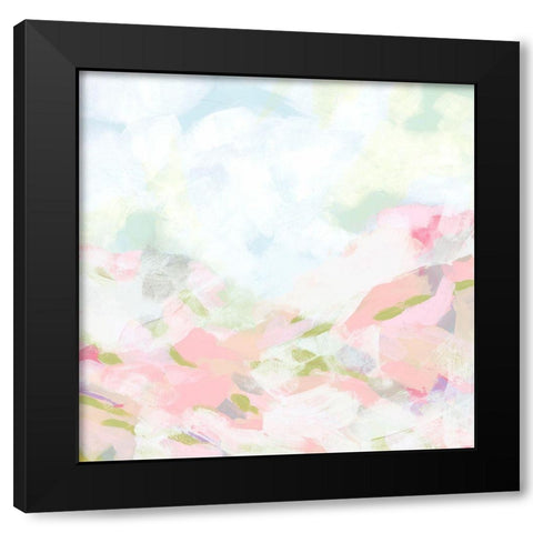 Rose Dapple Valley I Black Modern Wood Framed Art Print by Vess, June Erica