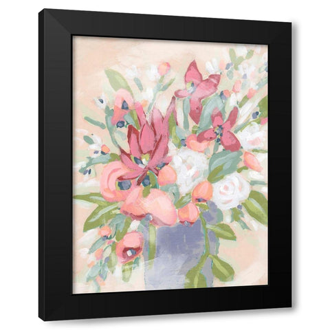 Blush Array I Black Modern Wood Framed Art Print by Vess, June Erica