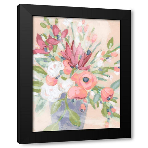 Blush Array II Black Modern Wood Framed Art Print by Vess, June Erica