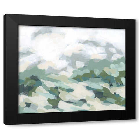 Verdant Hillside I Black Modern Wood Framed Art Print by Vess, June Erica