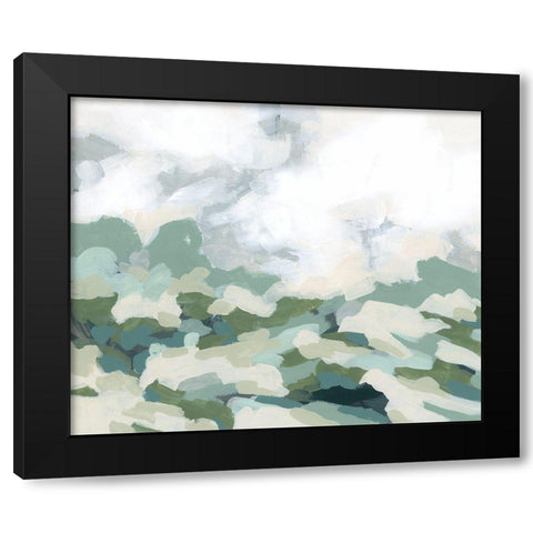 Verdant Hillside II Black Modern Wood Framed Art Print by Vess, June Erica
