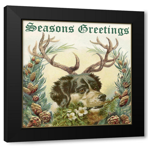 Reindog I Black Modern Wood Framed Art Print by Longley, Alicia