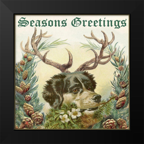 Reindog I Black Modern Wood Framed Art Print by Longley, Alicia